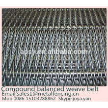 Welded edge compound balanced weave conveyor belt balanced stainless steel conveyor wire mesh belt